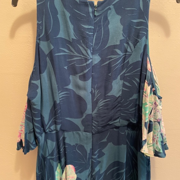 Anthropologie Maeve size 14 flowered cold shoulder dress VGC - Picture 4 of 9